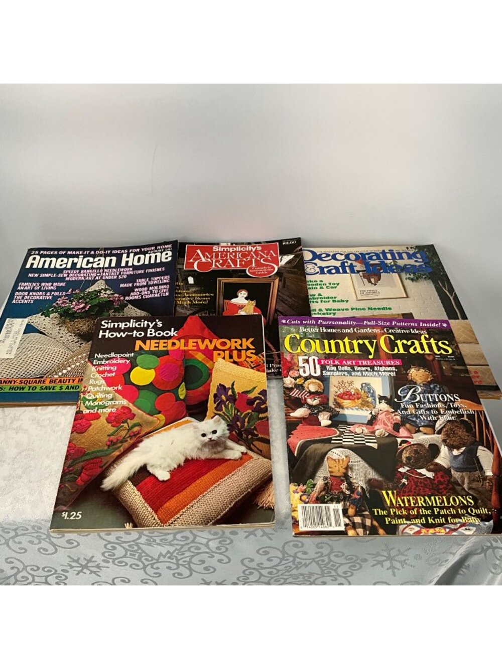 Vintage Craft Magazine Lot - Needlework Americana Country Crafts Decorating & Cr